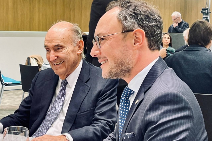 El cap de Govern, Xavier Espot, durant la una conferència al fòrum Barcelona Tribuna.